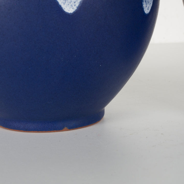 Beautiful spherical vintage vase in blue from W-Germany
