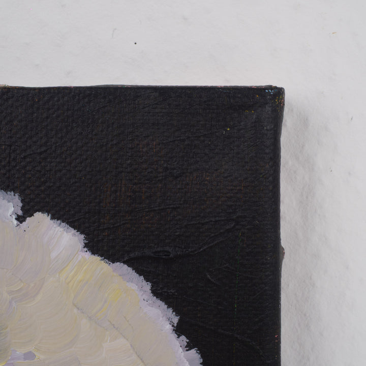 Schilderij 'Witte Bloei in de Stilte' – JP Terryn (18,5 x 24 cm)