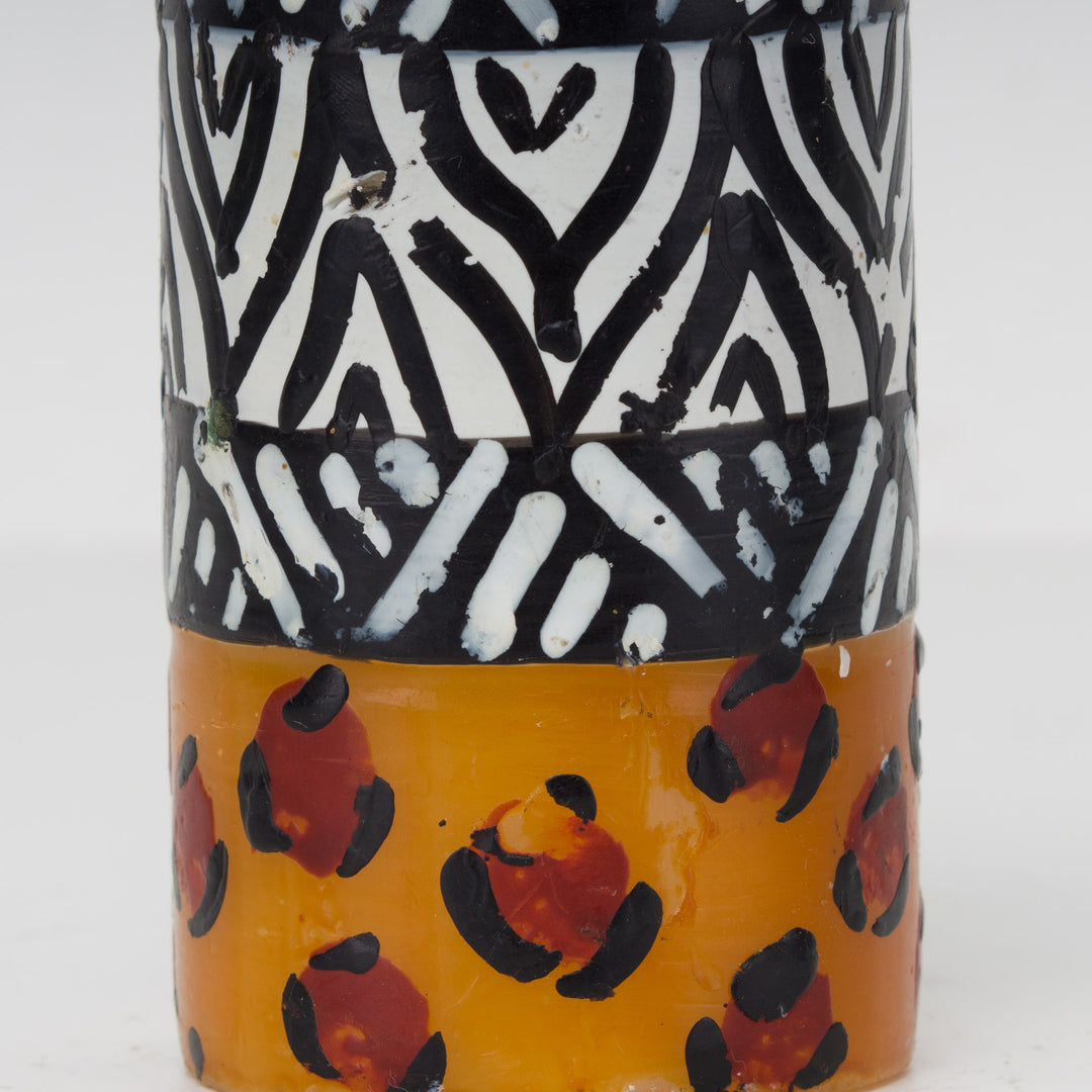 South African Candle with Zebra and Panther Motif – Exotic Atmosphere