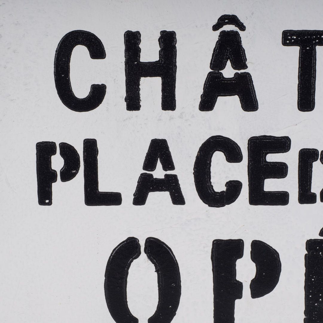 Zwart witte print met Parijse straatnamen en bekende plaatsen