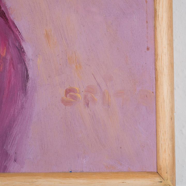 Figuratief schilderij naakt op paneel – Brita