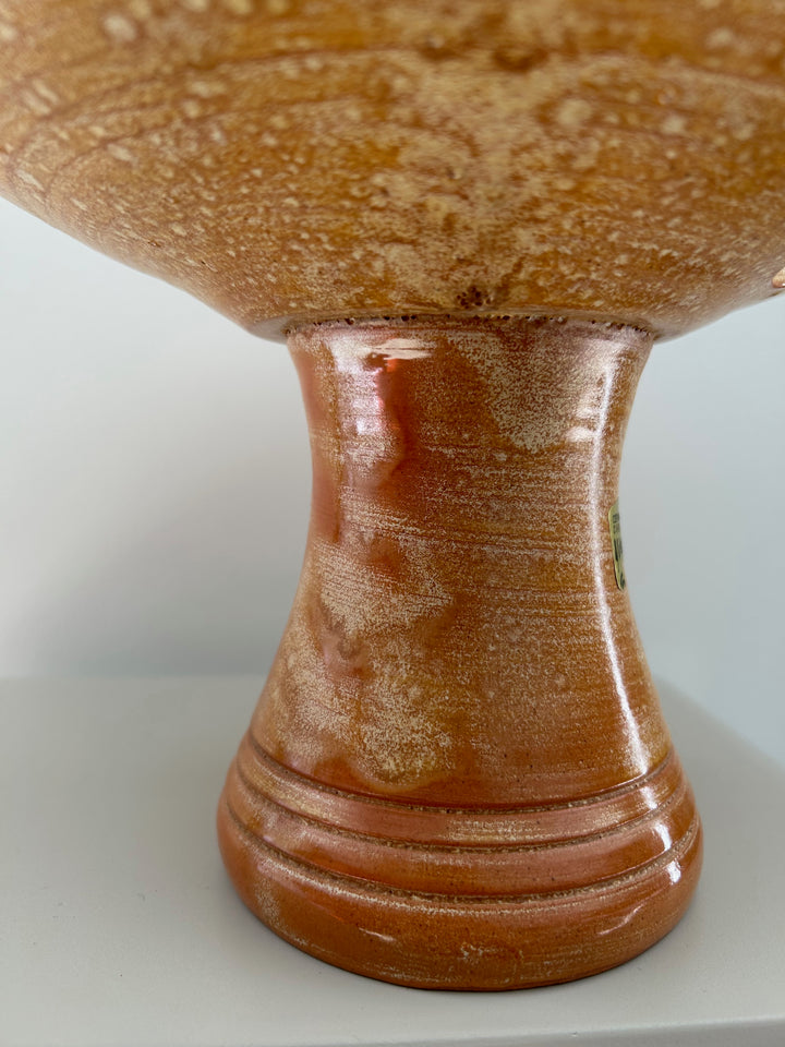 Keramische Tazza “Yves Marian” – Warm Oranje Sculptuur / 23,8 x 23,8 x 15,5 cm