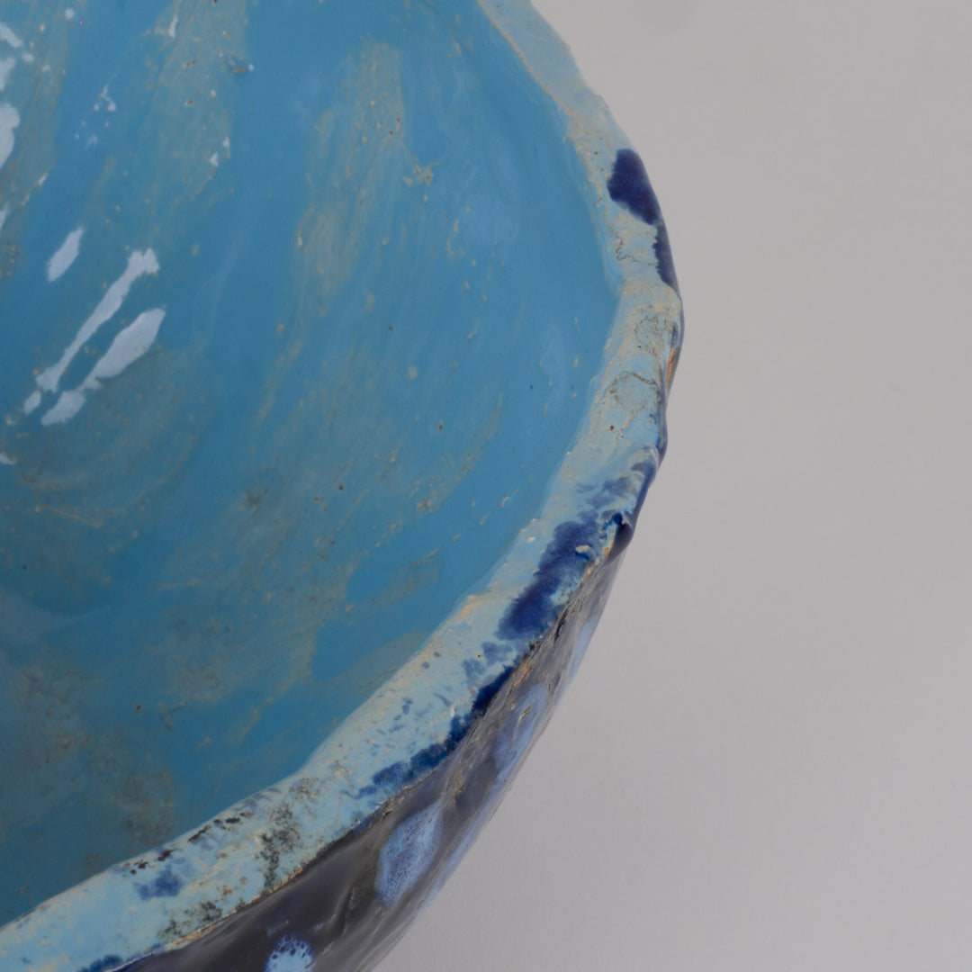 Diepblauwe Handgemaakte Keramische Schaal – Jan Deceuninck | Uniek Atelierstuk