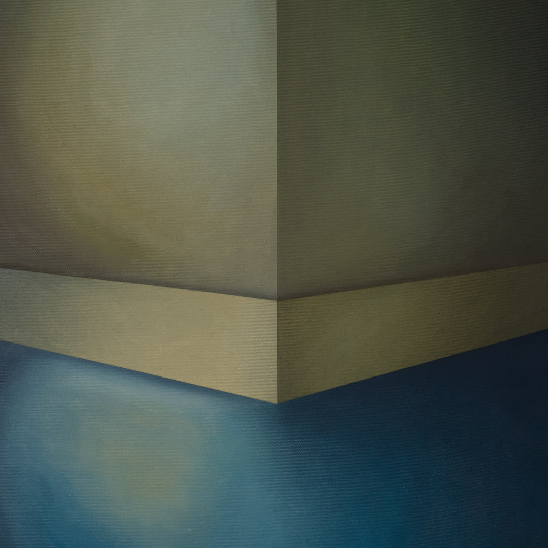 Schilderij drieluik 'Drie keer stilte – een harmonie van licht, kleur en ruimte' door Monique Coppieters