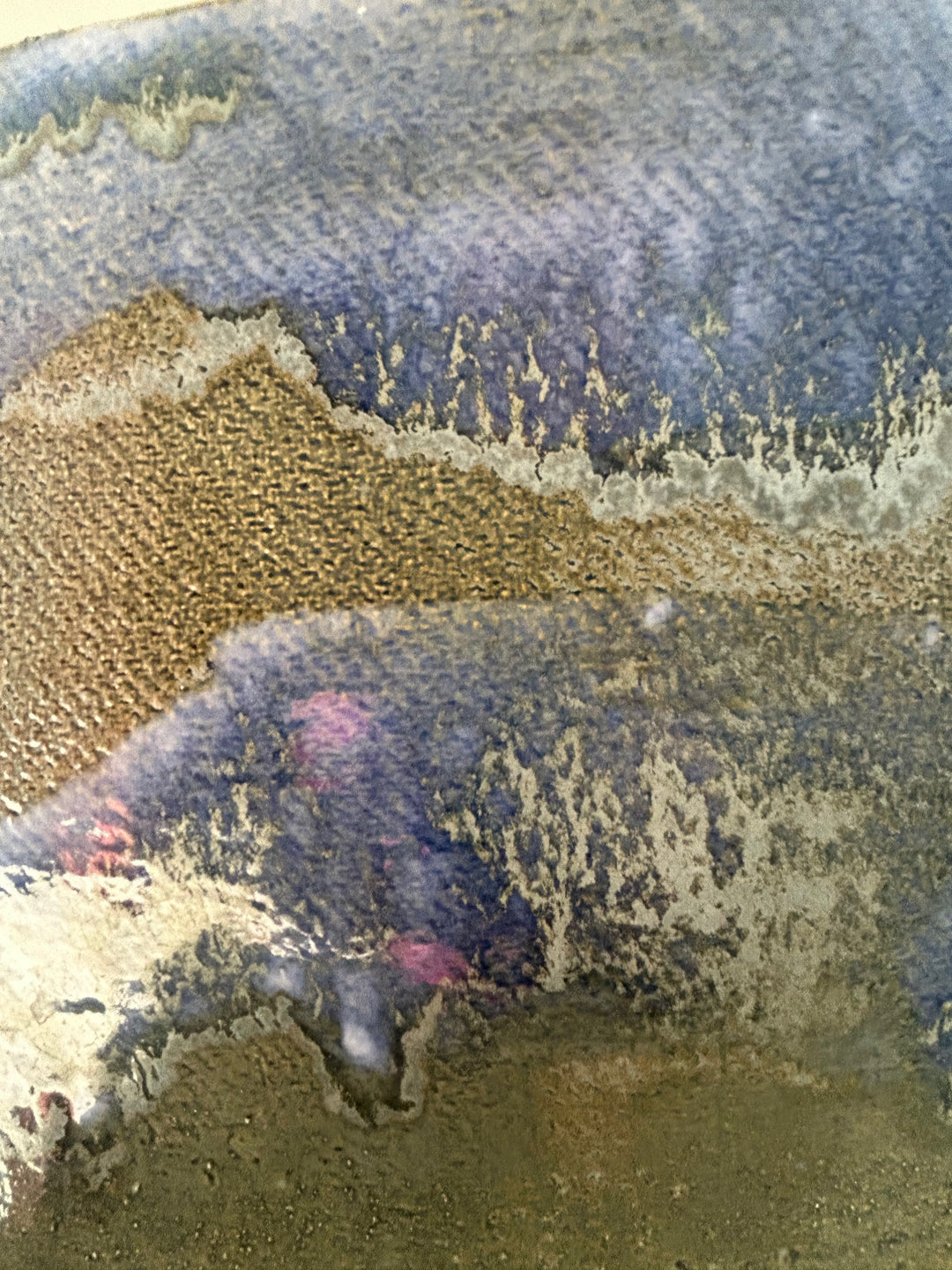 Blauwe Horizon – handgemaakte keramische vaas met een ziel - 30 x 4 x 21 cm