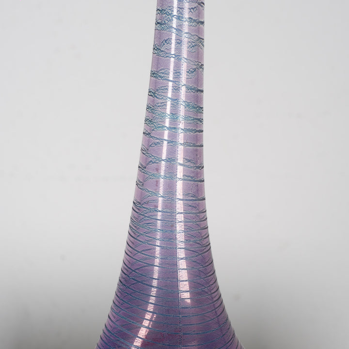 Heiner Düsterhaus – Gesigneerde Studioglas Vaas (12 x 12 x 31,5 cm)