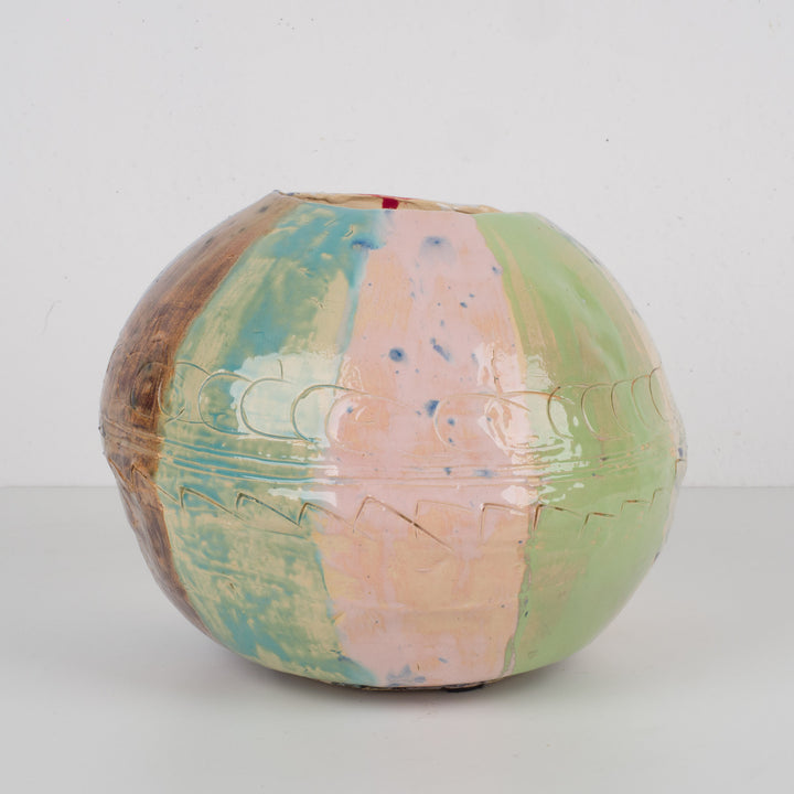 Handgemaakte kleurrijke keramische vaas – Dwayne