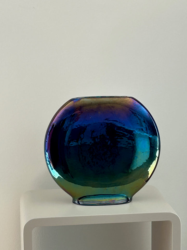 Vaas smal paars klein – iriserende regenboogglans / 23 x 4 x 22 cm