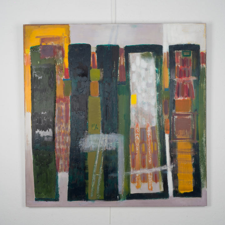 Vintage abstract schilderij – Rita Reychler (1933-2020)