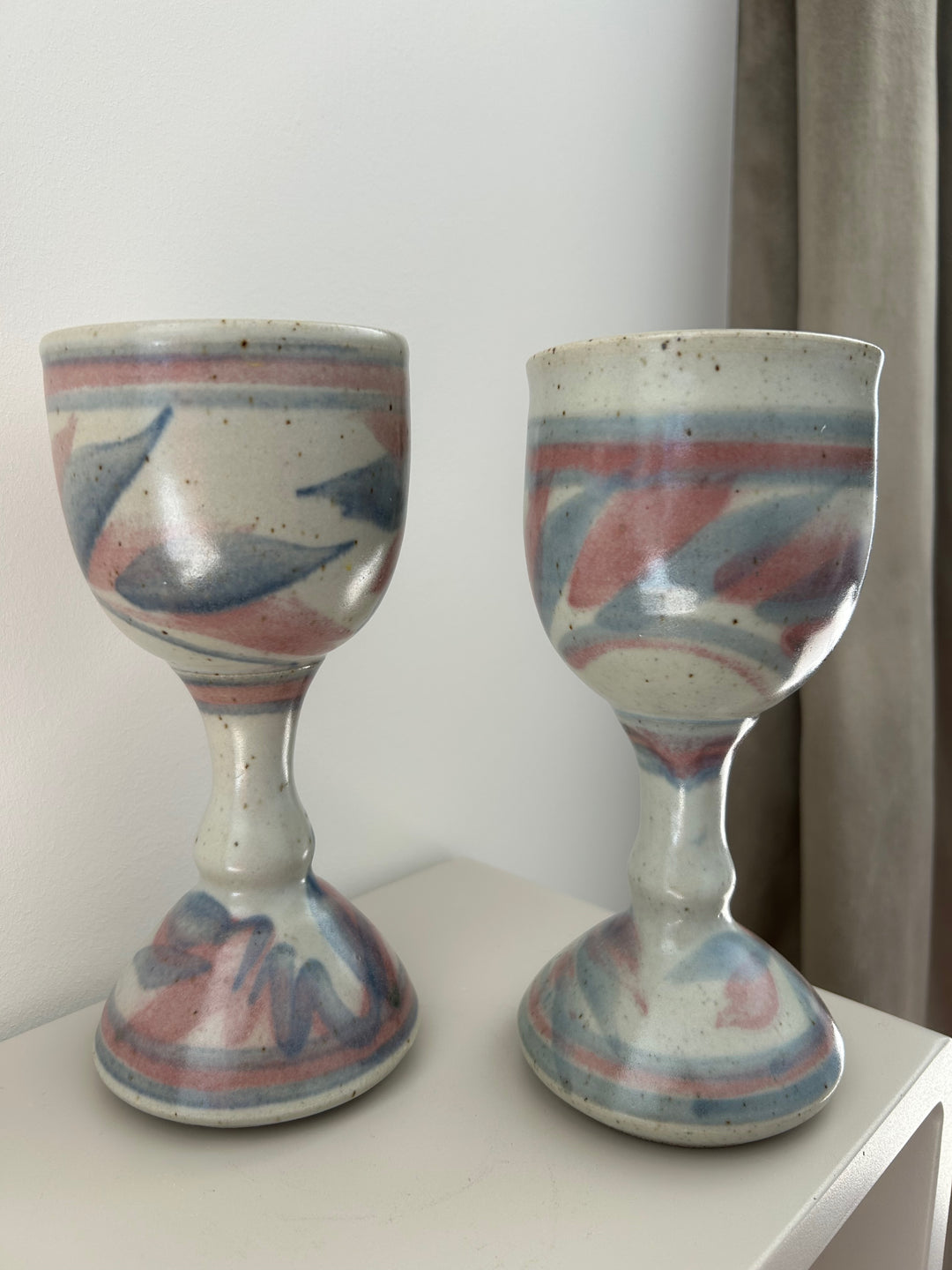 Set van 2 Vintage Beaufort Pottery Bekers Australië – 9x9x19,5cm