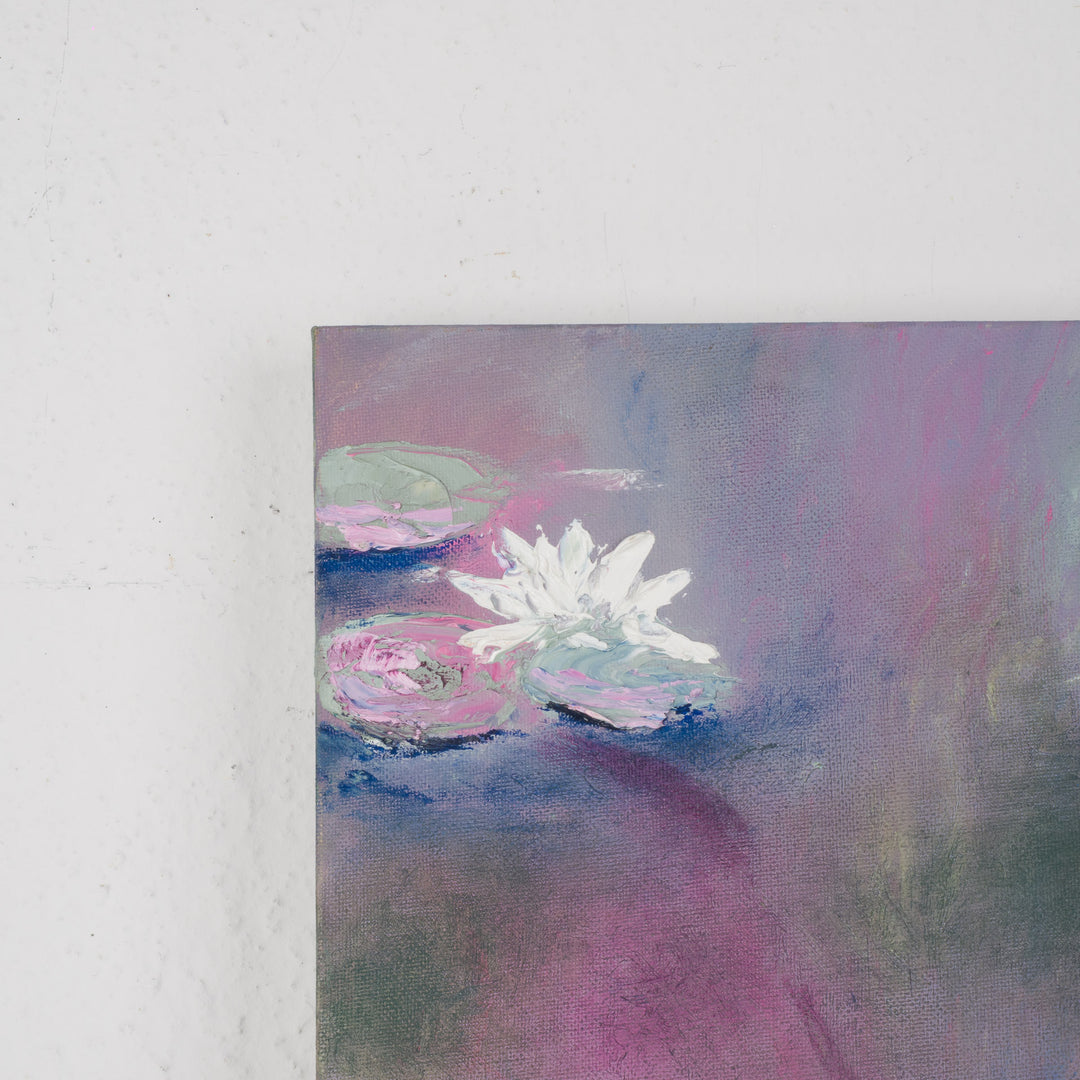 Schilderij met waterlelies – poëtisch en dromerig tafereel (50,5 × 50,5 cm)