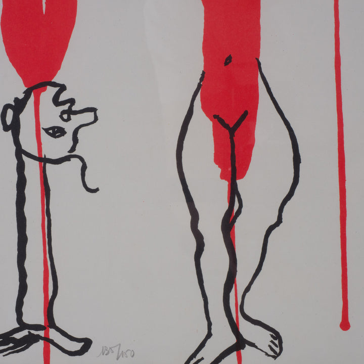 Lithografie 'Crimineel in het midden' door Alexander Calder