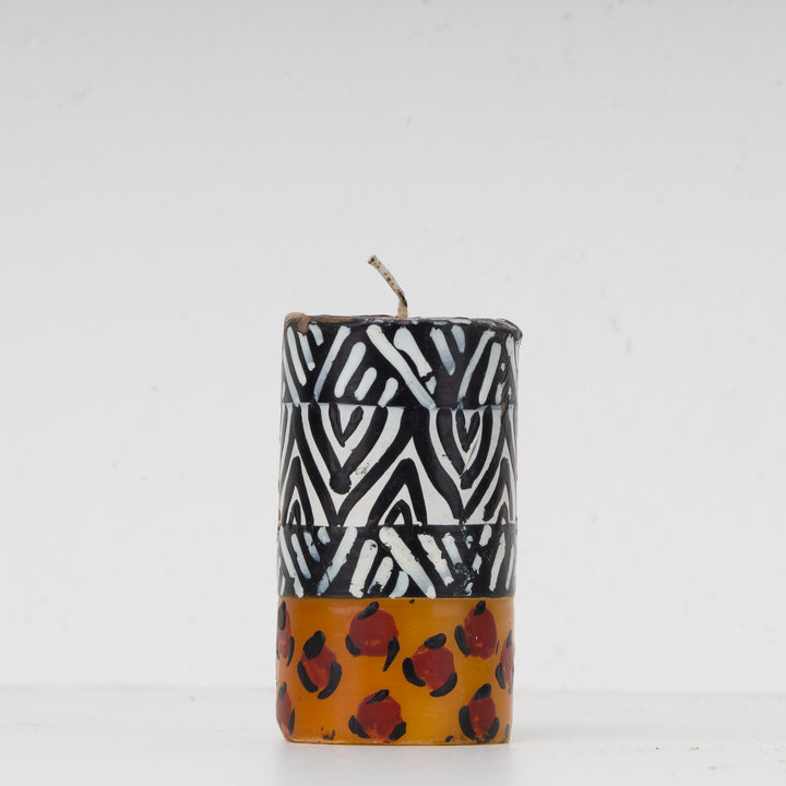 South African Candle with Zebra and Panther Motif – Exotic Atmosphere