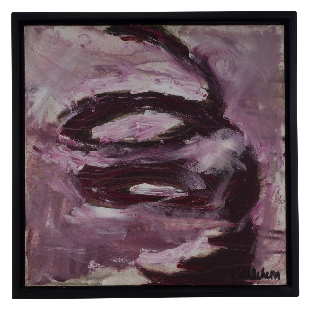 Abstract painting in burgundy and pink (2)