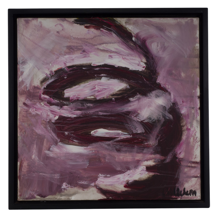 Abstract painting in burgundy and pink (2)