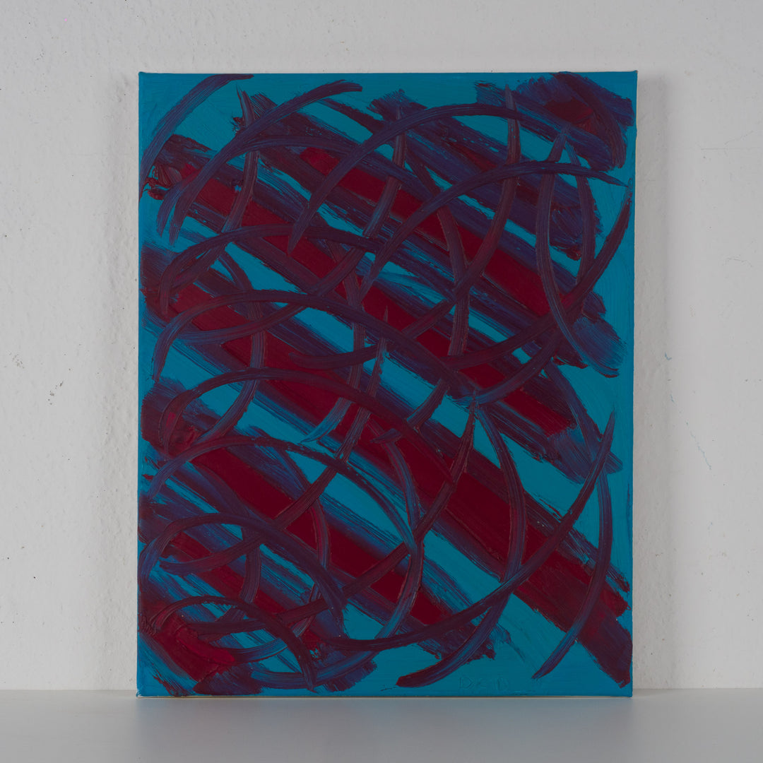 Abstract schilderij 'Gekruiste Stromen' uit 2022 / 40x50cm