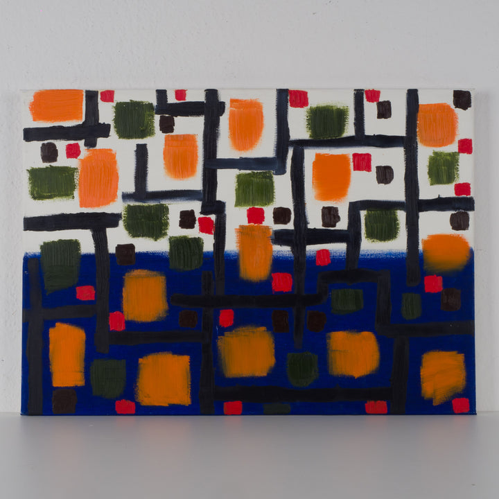 Hedendaags abstract kleurrijk schilderij – 50 x 70 x 1,5 cm