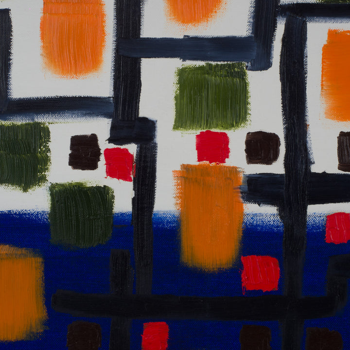 Hedendaags abstract kleurrijk schilderij – 50 x 70 x 1,5 cm