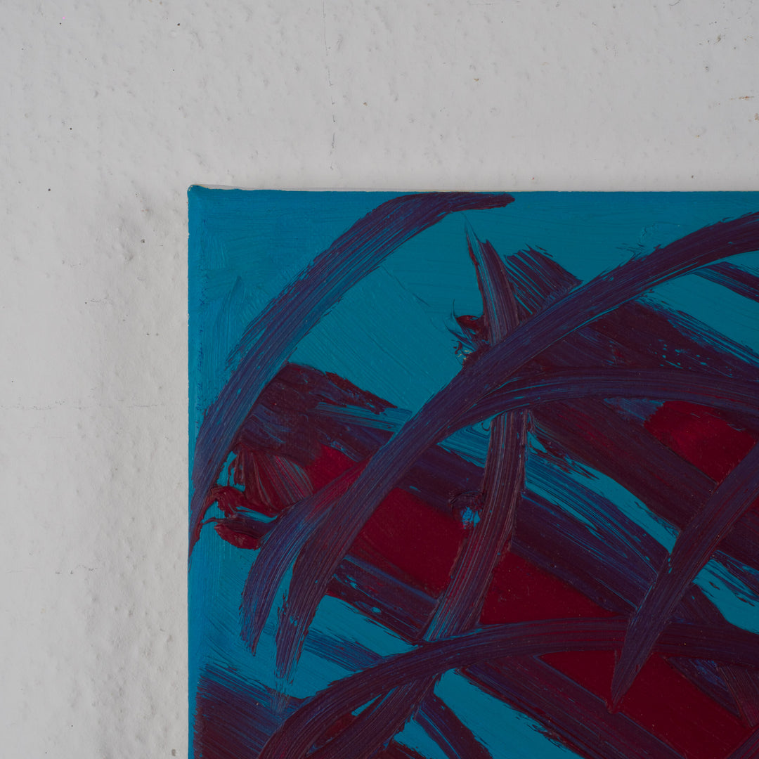 Abstract schilderij 'Gekruiste Stromen' uit 2022 / 40x50cm