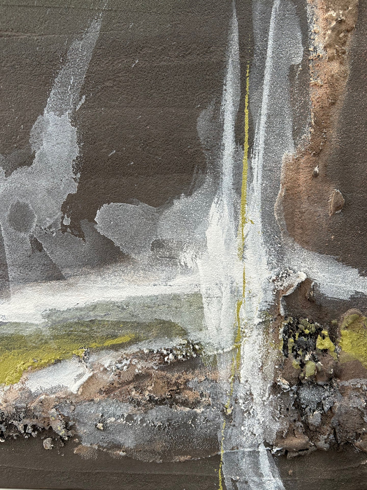 Verweerde Horizon – Abstract Structuurschilderij (2) / 50,5 x 50,5 x 3,5 cm