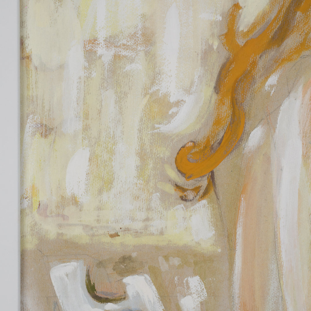 Seated Woman in Pastel Shades – S. Matthijs (1990s)