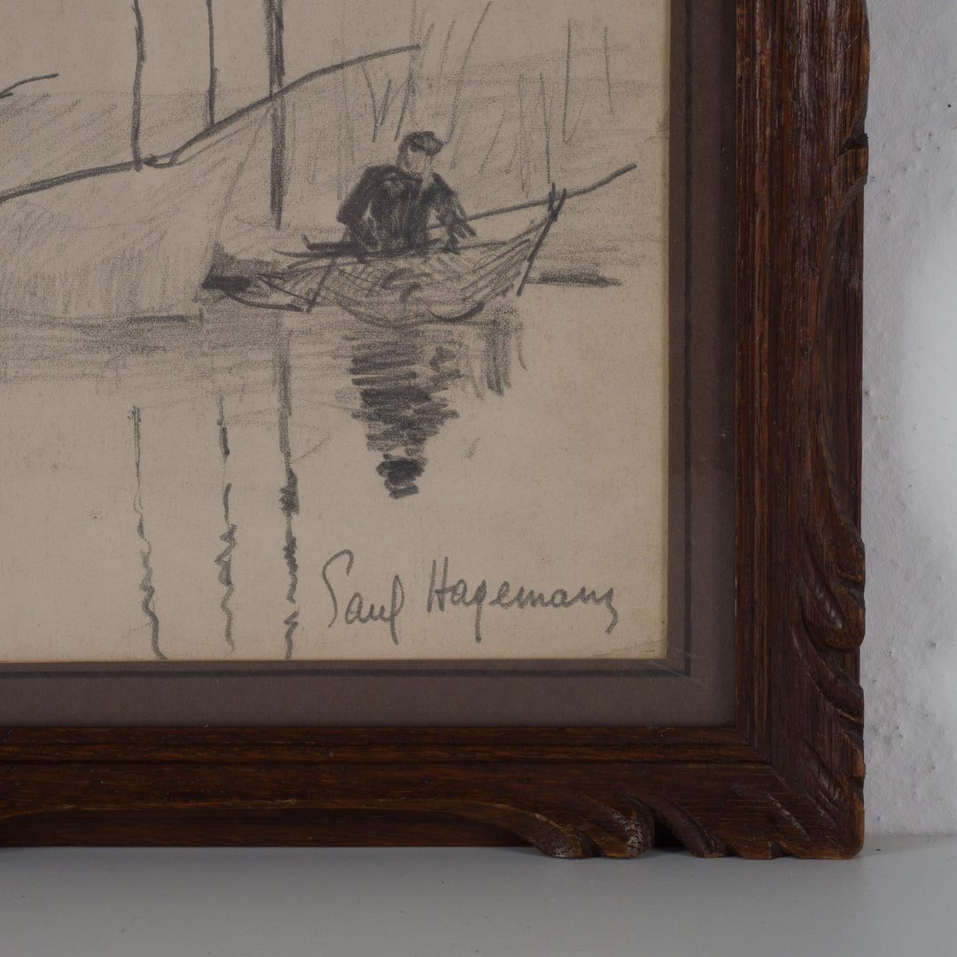 Prachtige potloodtekening door Paul Hagemans (1884-1959) – Tijdloze subtiliteit