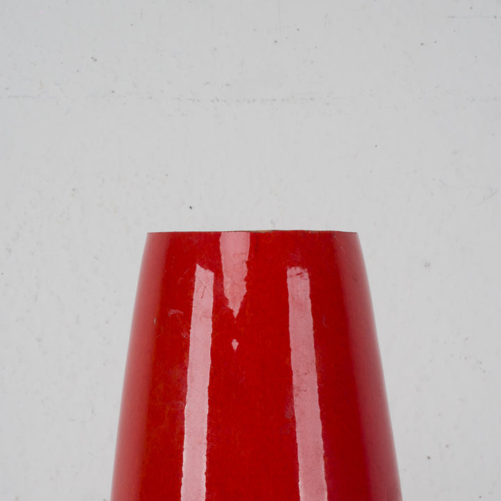 Beautiful red glazed ceramic vase – conical terracotta style