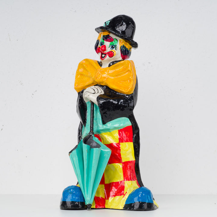 Cute colorful clown in paper mache