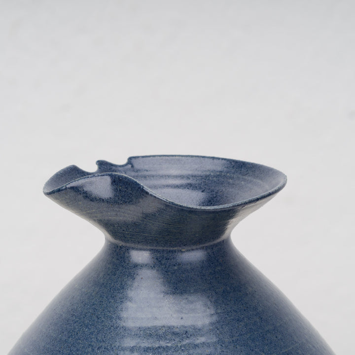 Blue handmade ceramic vase