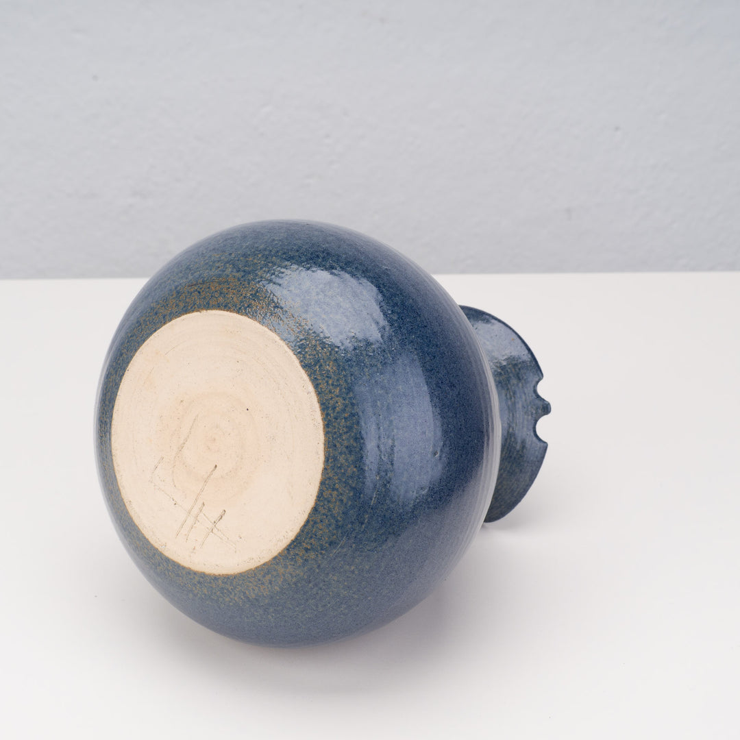 Blue handmade ceramic vase