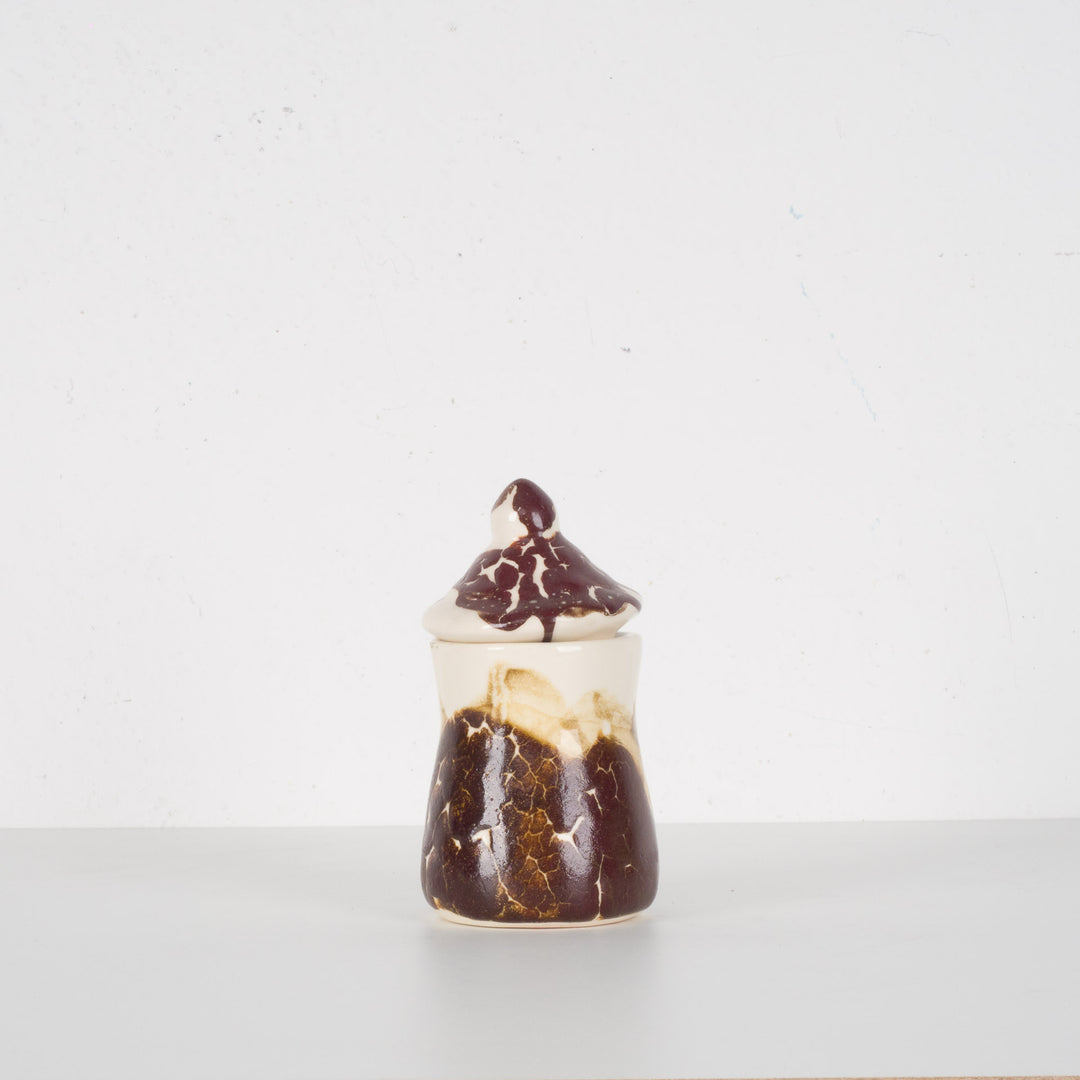 Ceramic lidded pot – Bob Chiffin, Pegomas