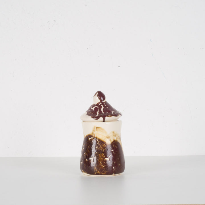 Ceramic lidded pot – Bob Chiffin, Pegomas