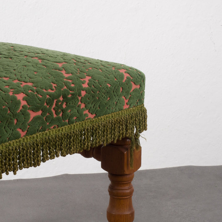 Chair in jacquard in pink and green