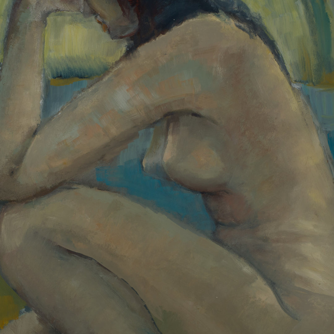 Gouache of a naked woman by Liesbet Verheyen