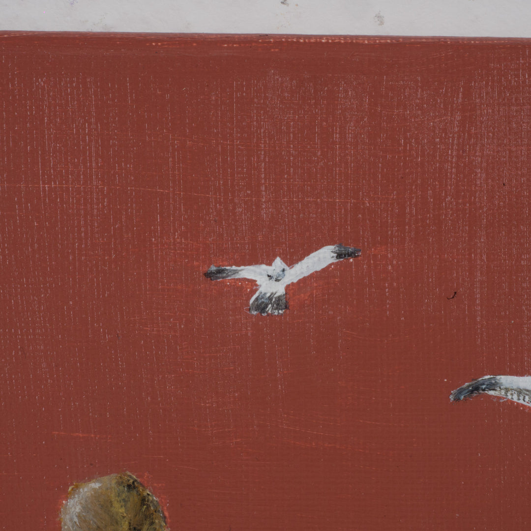 Hedendaags schilderij 'Quand la marée monte' – door Atelier S./ 29 x 29 x 3,5 cm