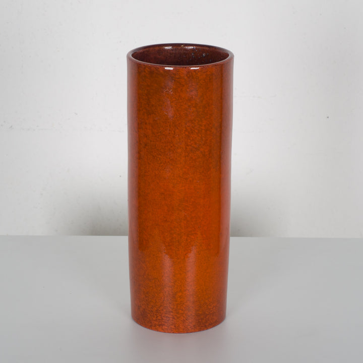 Signed cylindrical ceramic vase