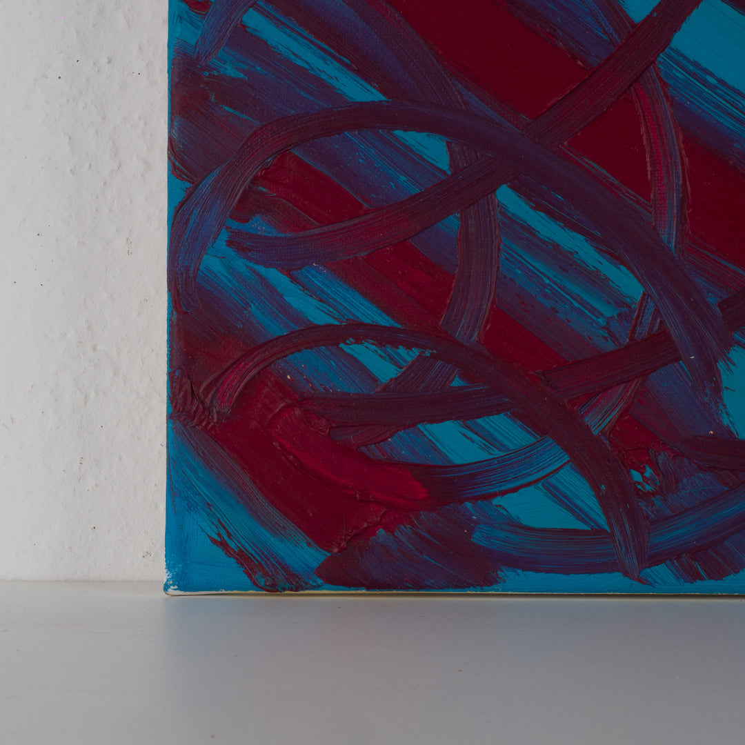 Abstract schilderij 'Gekruiste Stromen' uit 2022 / 40x50cm