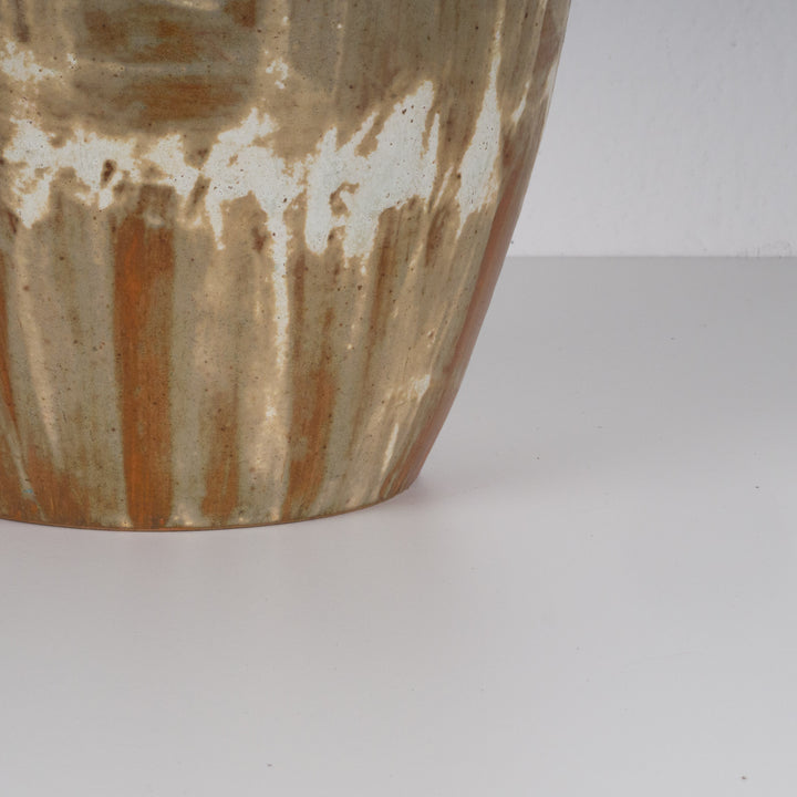 Ceramic vase with drip glaze from the Art Deco period