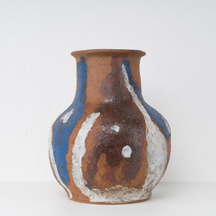 Grote authentieke terracotta vaas uit Zuid-Amerika