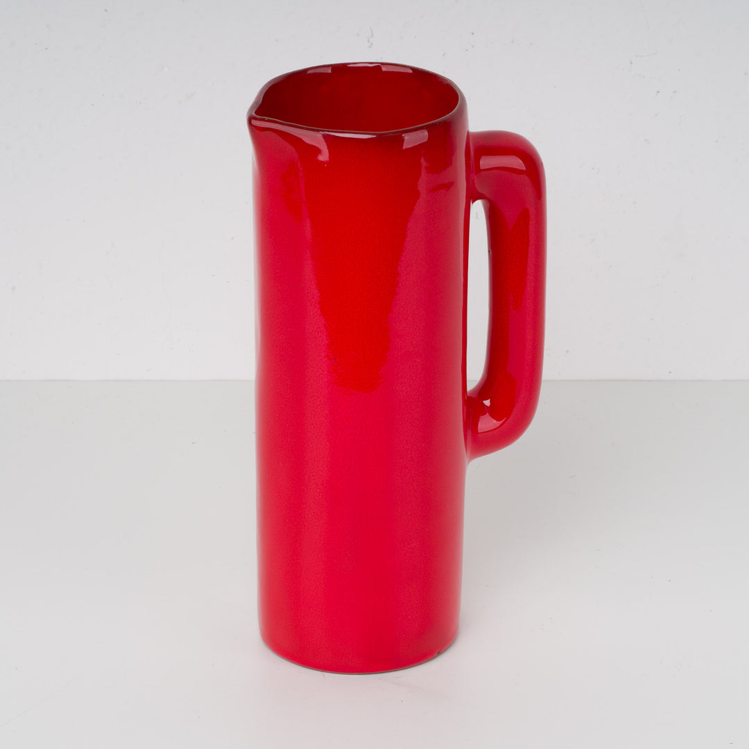 Red glazed ceramic vase