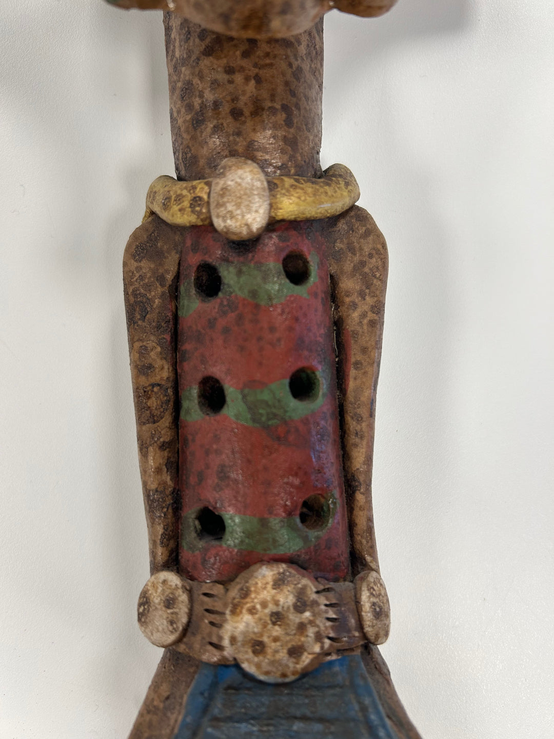 Flute in the shape of a polychrome statue from Mexico