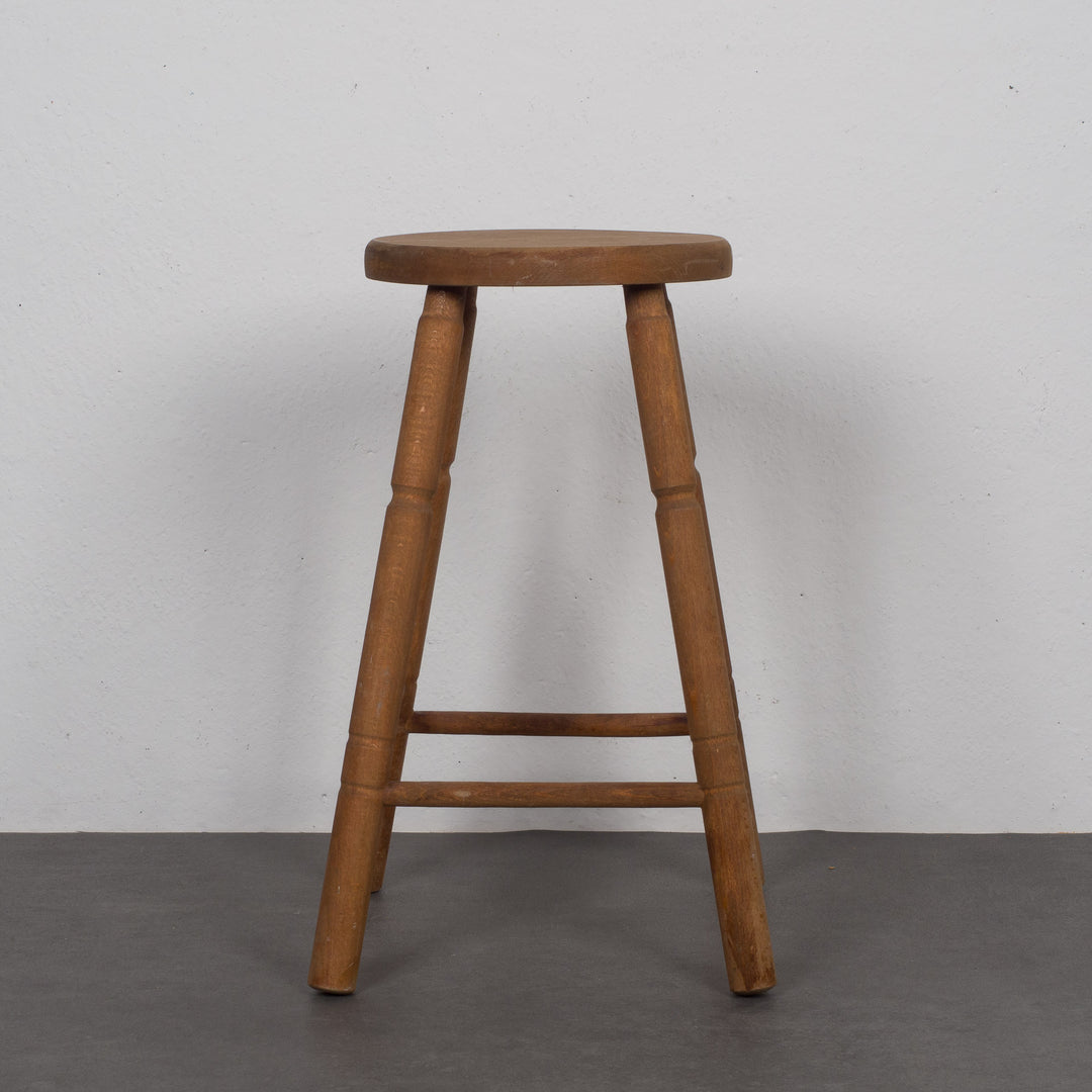 Oak wooden stool