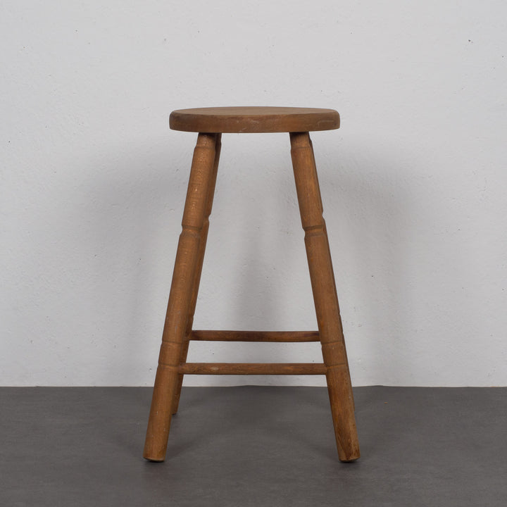 Oak wooden stool