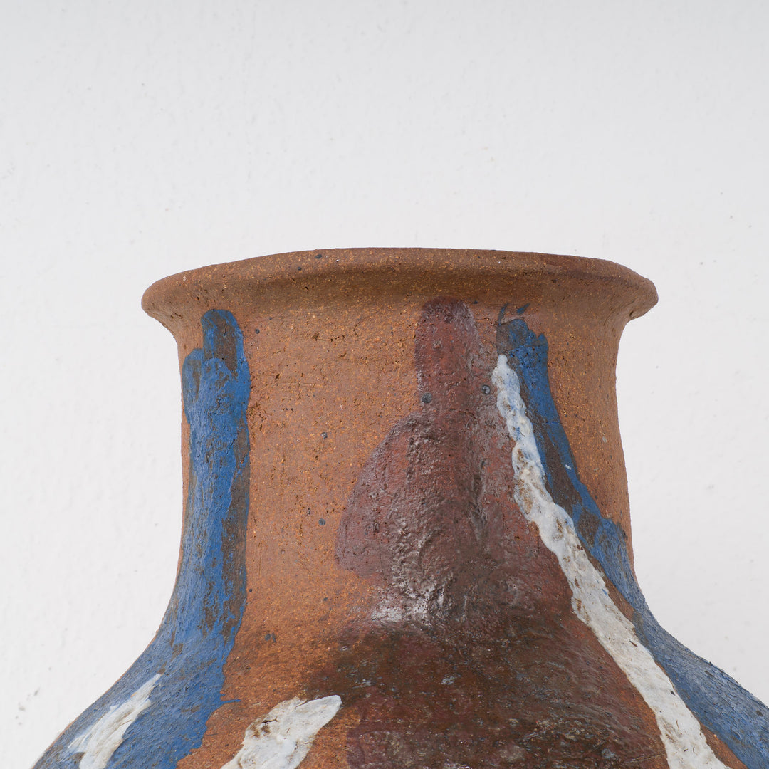 Grote authentieke terracotta vaas uit Zuid-Amerika