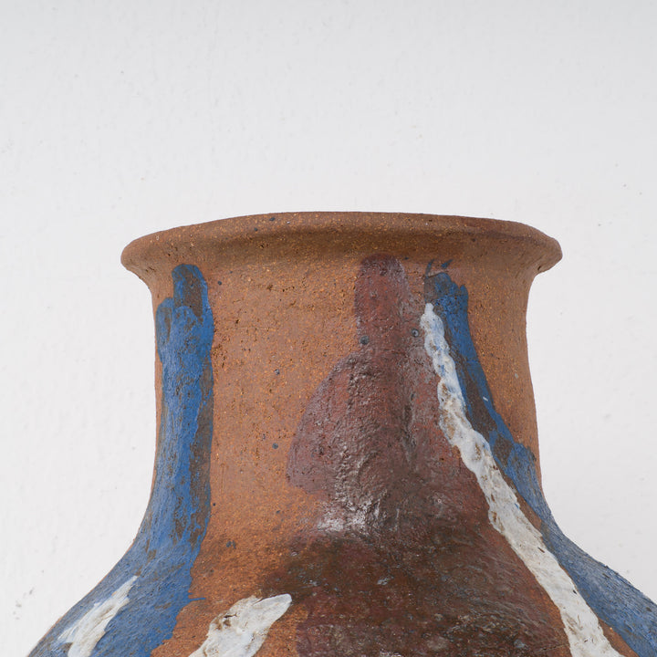 Grote authentieke terracotta vaas uit Zuid-Amerika