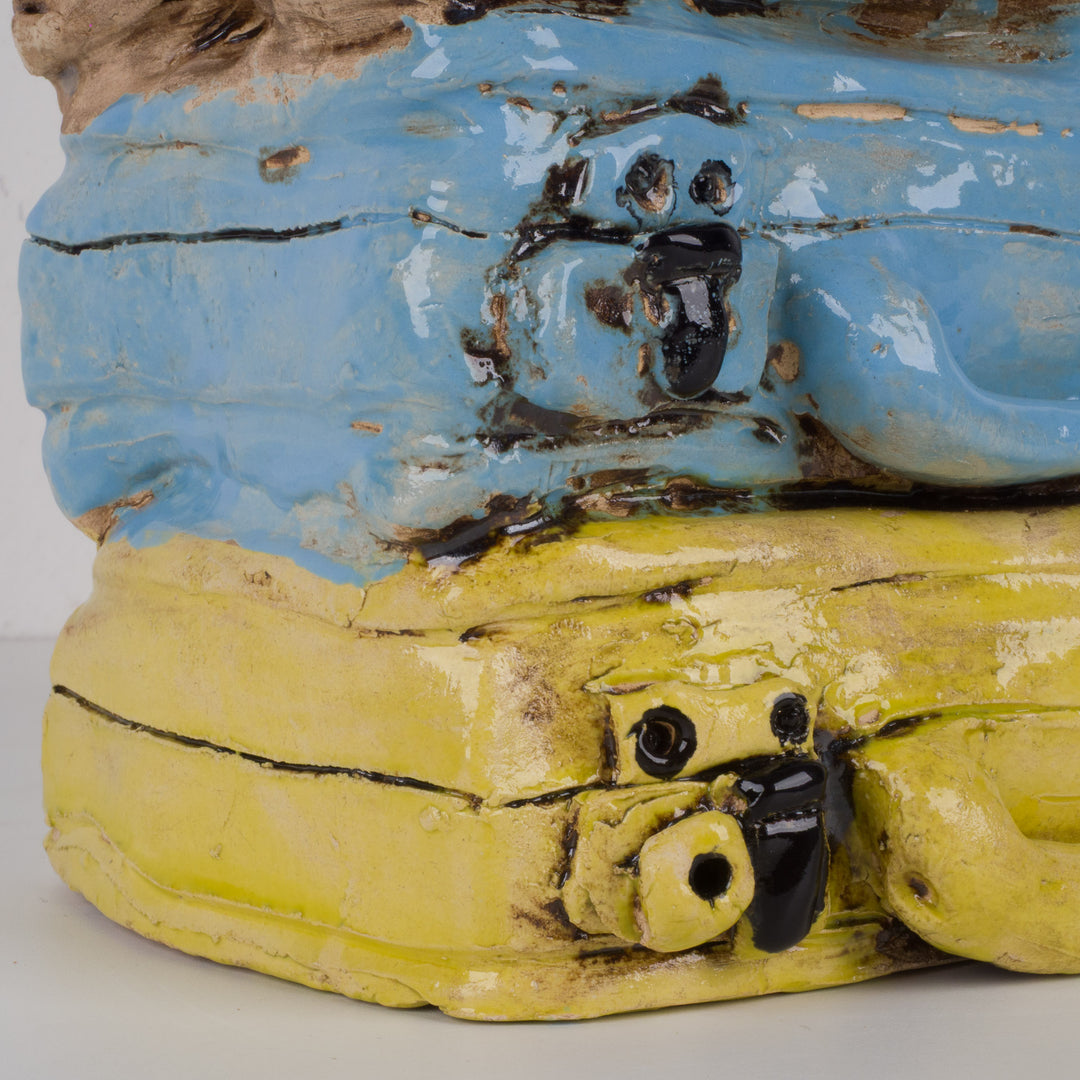 Colorful handmade ceramic statue – The Traveler