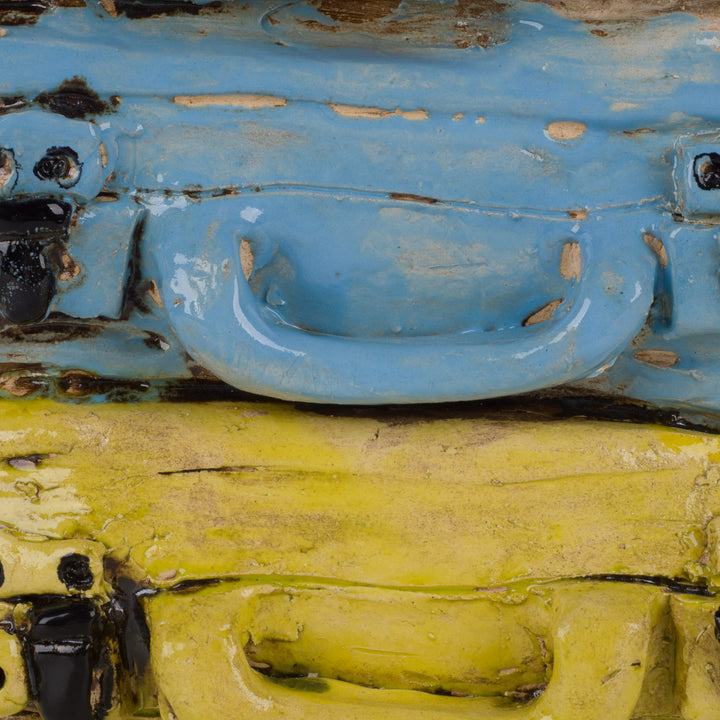 Colorful handmade ceramic statue – The Traveler