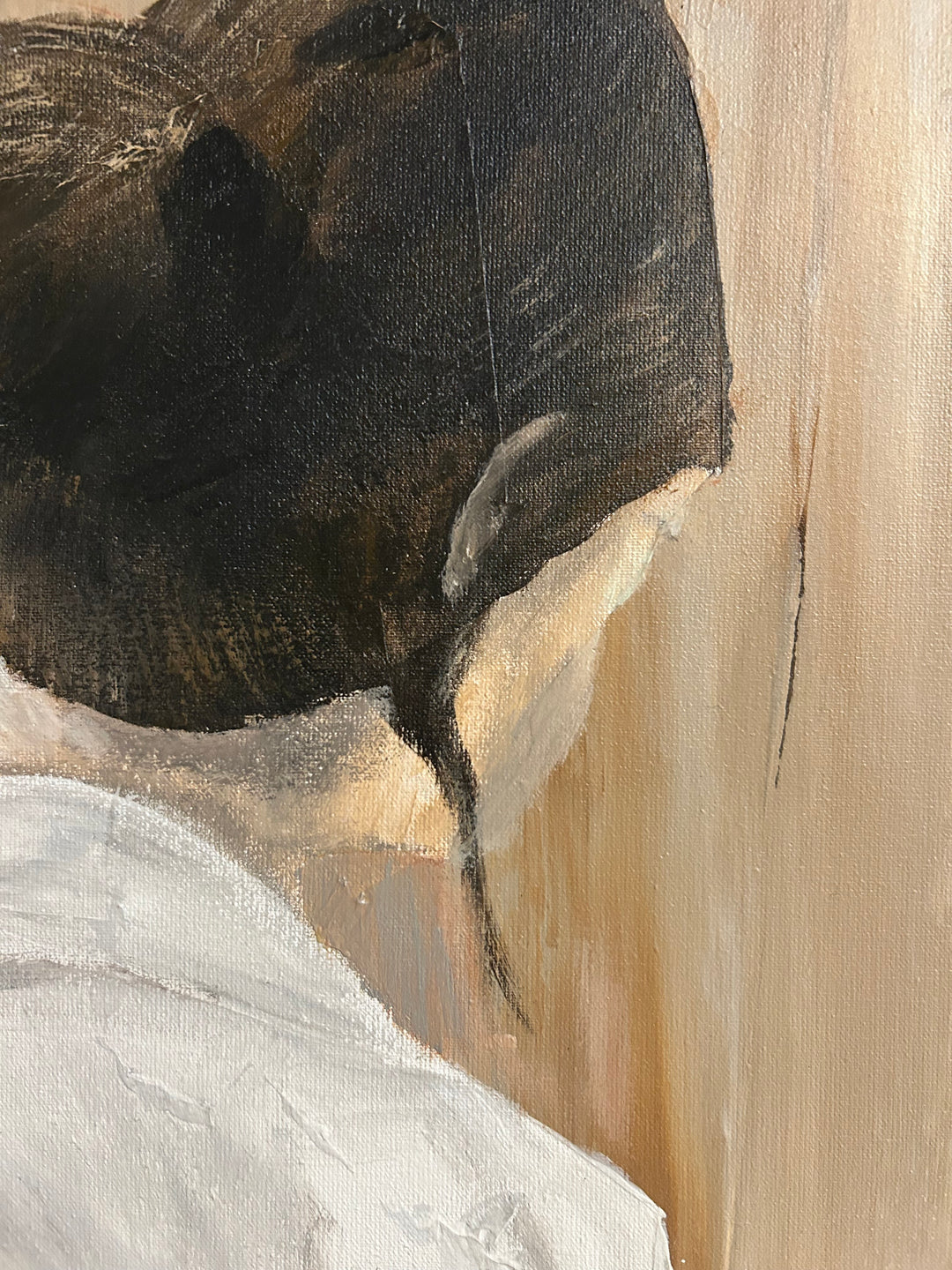 Schilderij "Stilte tussen twee momenten - La Résonance" – 80 x 60 x 4 cm