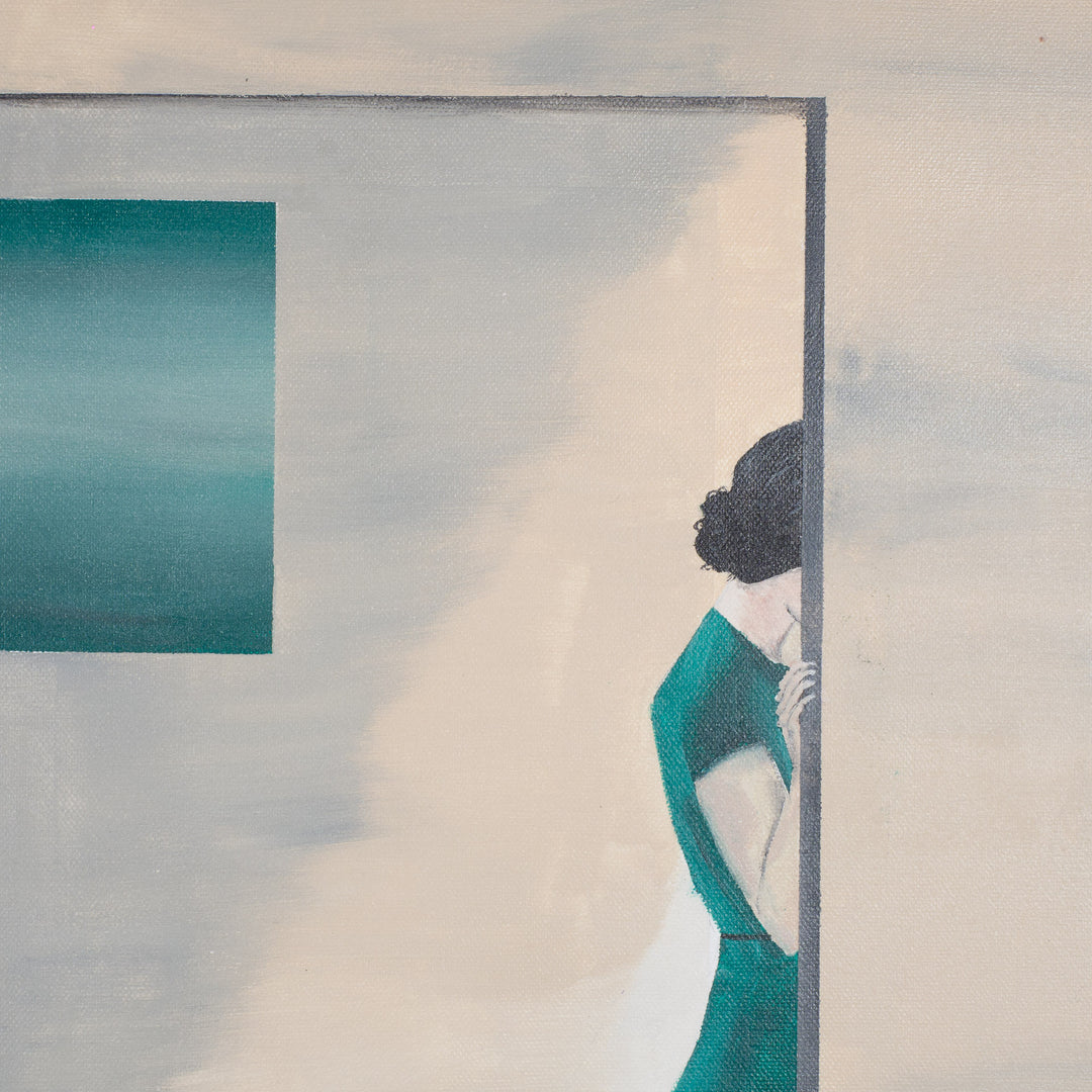 Subtiele verstilling – schilderij van Atelier S - 80x80,5cm