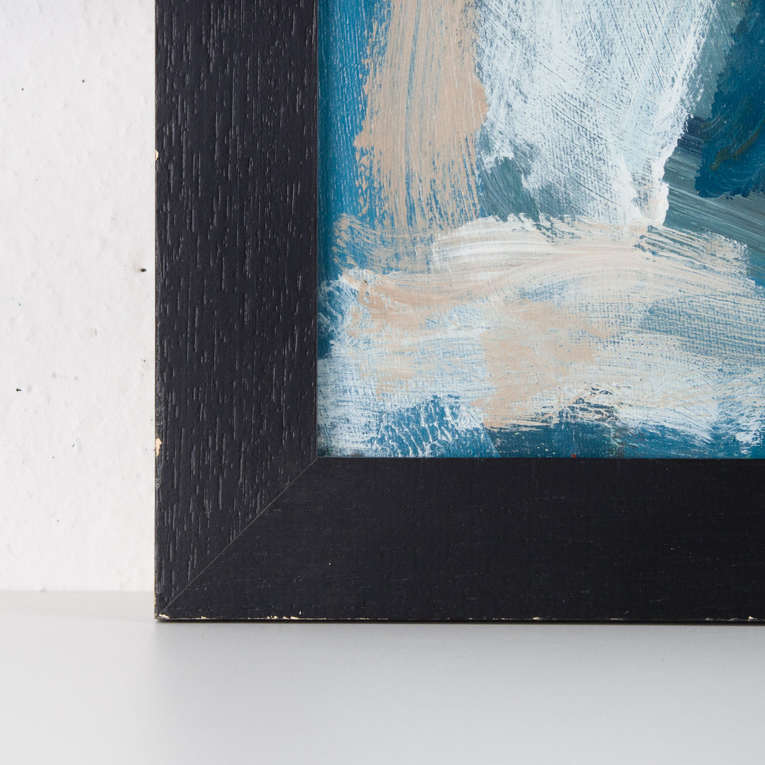 Abstract gouache in shades of blue